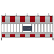 Schake EURO3 | panel fence | type ULTRA with acoustic signaling | film RA2/B | red / white | with lamp adapter